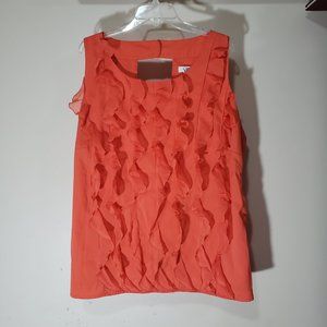 Orange Ruffle Top Sz 26/28